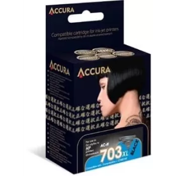 ACCURA tintna patrona HP br. 703XL (CD887AE) kompatibilna crna visok prinos