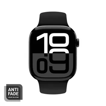 Crong Liquid Silicone remen za Apple Watch 38/40/41/42 mm (crni)