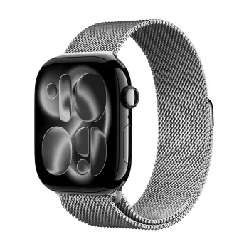 Crong Milano Steel nehrđajući čelični Milanese Loop remen za Apple Watch 38/40/41/42 mm (srebrni)