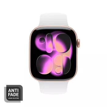 Crong Liquid Silicone remen za Apple Watch 38/40/41/42 mm (bijeli)