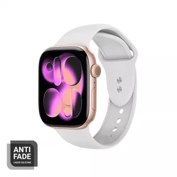 Crong Liquid Silicone remen za Apple Watch 38/40/41/42 mm (bijeli)