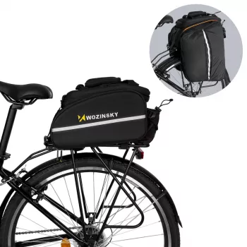 Wozinsky Large Bicycle Rack Bag 35L with Rain Cover Black (WBB19BK)