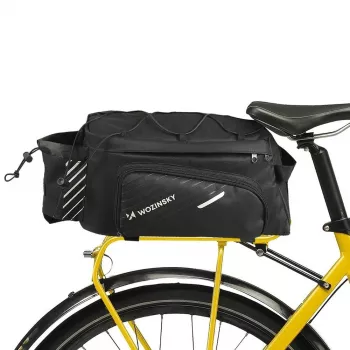 Wozinsky Bicycle Trunk Bag 9L with Shoulder Strap and Rain Cover Black (WBB22BK)