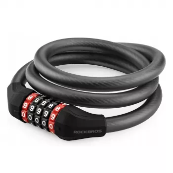 Rockbros RKS507-1BK Combination Cable Lock 1.8m Black