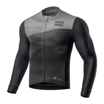 ROCKBROS biciklistički dres dugih rukava, proljeće/ljeto, L, crni