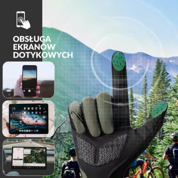 ROCKBROS biciklističke rukavice bez prstiju, veličina L, zeleno-crne