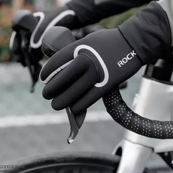 ROCKBROS vodonepropusne biciklističke rukavice dugih prstiju L/XL crne
