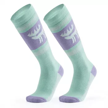 Qunature Ski Socks 037202 Size 43-48 (L/XL) Purple-Green