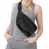 Wozinsky WSB-W1 unisex torba oko struka / torba za rame s podesivim remenom, vodootporna, crna