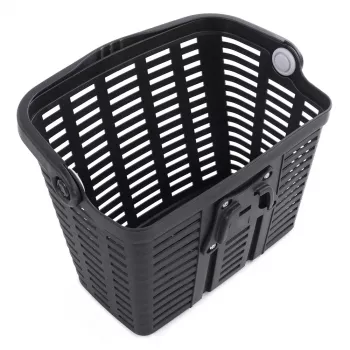 Wozinsky WKR-PK Bicycle Basket, Plastic, Black, Handlebar Mount, 15L