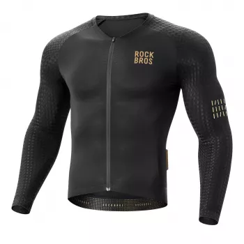 ROCKBROS Diamond biciklistički dres dugih rukava, XL, crni