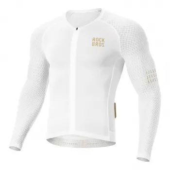 ROCKBROS YDCX008 Diamond biciklistički dres dugih rukava veličina M - bijeli