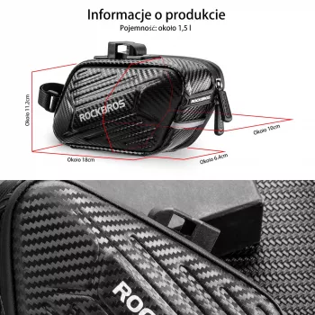 ROCKBROS B59 biciklistička torba za sjedalo 1,5L - crna