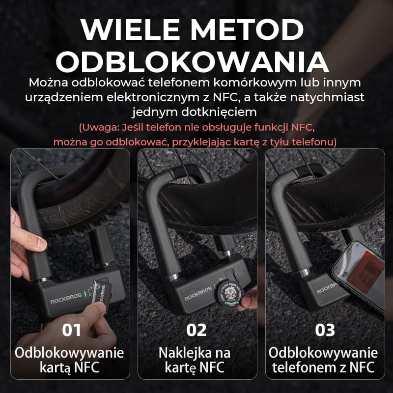 Rockbros RBNS1 SMART NFC U-brava, crna