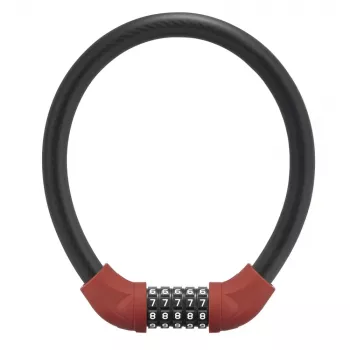 ROCKBROS RKS570-RD kabelska brava – 4-znamenkasta kombinacija, čelični kabel 1,2 m, crvena