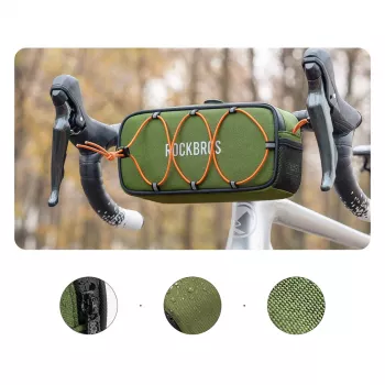 Rockbros TL001 ROAD TO SKY Handlebar Bag 1.9L Waterproof – Green
