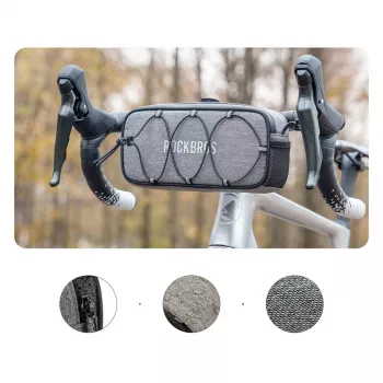 Rockbros TL001 ROAD TO SKY vodootporna torba za upravljač 1,9L, siva