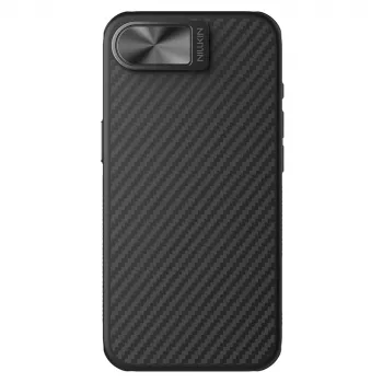 Nillkin CarboProp Magnetic maska s poklopcem kamere i stalkom za iPhone 16e / 17e - crna