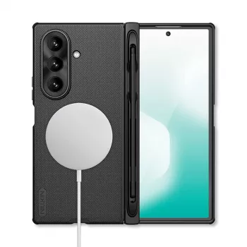 Nillkin Super Frosted Shield Fold Magnetic futrola za Samsung Galaxy Z Fold 7, kompatibilna s MagSafe, s držačem za S Pen, crna