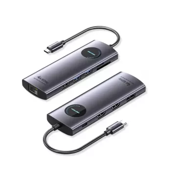 VENTION USB-C 10-u-1 docking stanica 8K 30Hz 100W PD s LED zaslonom
