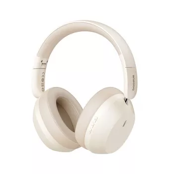 BASEUS BASS 35 MAX Bluetooth 5.3 over-ear slušalice bež