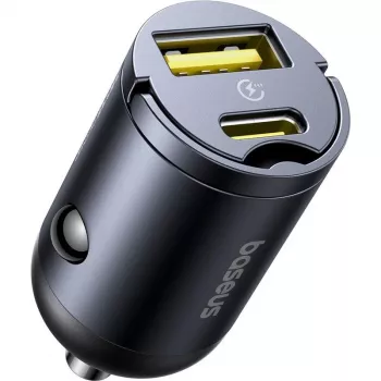 Baseus Tiny Star 30W USB-A USB-C zidni punjač crni