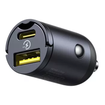 Baseus Tiny Star 30W USB-A USB-C zidni punjač crni