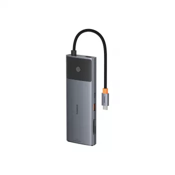 Hub USB-C Baseus Metal Gleam II 10-u-1 HDMI USB-A USB-C RJ45 SD/TF - Space Gray