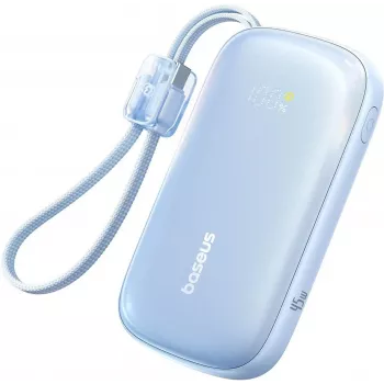Baseus EnerFill FC21 Qpow 3 Ultra 10000mAh 45W power bank s odvojivim USB-C/Lightning kabelom - plavi