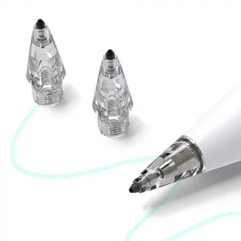 Metapen Air-Flex Tips - Transparent (4-Pack) Replacement Stylus Nibs for Metapen Pencil A8, A11, M1