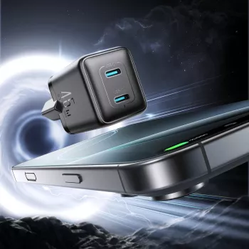 Joyroom JR-TCG17 45W 2x USB-C GaN punjač EU utikač crni