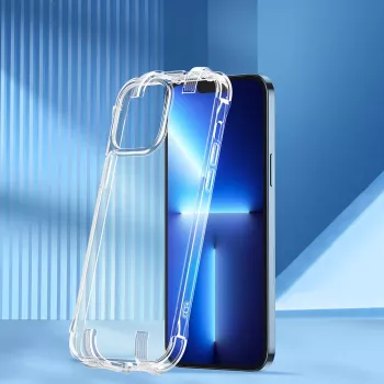 Joyroom Defender Series oklopljeno kućište za iPhone 13 Pro sa stalkom i karabinerom, prozirno (JR-BP955)