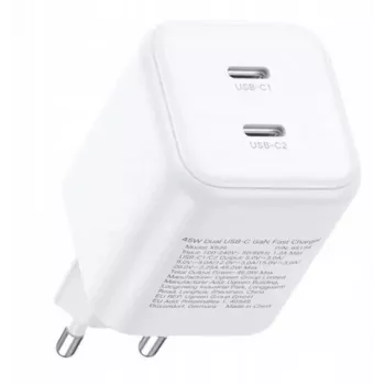 Ugreen GaN 45W 2xUSB-C zidni punjač - bijeli