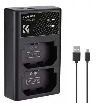 K&F Concept dvostruki USB punjač za Sony NP-FZ100 bateriju - KF28.0010