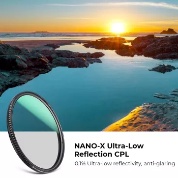 K&F Concept Nano-X cirkularni polarizacijski filtar s ultra niskim refleksijama 55mm