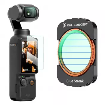 KF Blue Streak anamorfni filtar + kaljeno staklo zaštita zaslona 2-u-1 za DJI Osmo Pocket 3 / 4