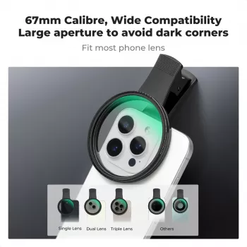 KF 2-u-1 set filtara Black Diffusion 1/4 + CPL za telefon, 67mm, s kopčom