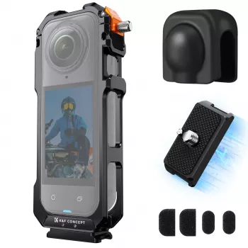 KF zaštitni okvirni cage s 2x 1/4 inch-20 navojem i GoPro držačem za Insta360 X5 / Kf31.182