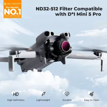 K&F varijabilni ND filtar ND32-ND512 za dron DJI Mini 5 Pro, AGC staklo, KF02.0004