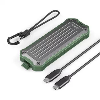 ORICO OTPX-G2 M.2 NVMe/SATA SSD USB-C 3.2 Tactical Enclosure - Grey-Green