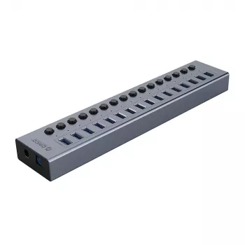 ORICO BT2U3-16AB 16-portni USB 3.0 hub s pojedinačnim prekidačima - sivi