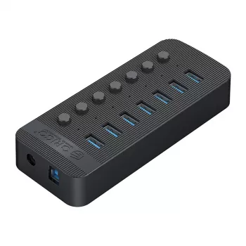 ORICO CT2U3-7AB USB 3.0 hub sa 7 USB-A priključaka i pojedinačnim prekidačima - crni