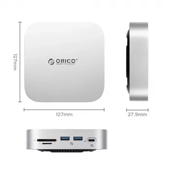 ORICO MiniLink 9-u-1 USB-C doking stanica srebrna