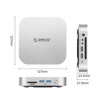 ORICO MiniLink 9-u-1 USB-C doking stanica s M.2 SSD kućištem - srebrna