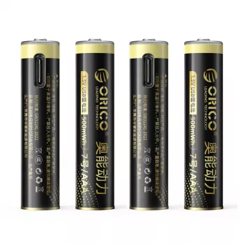 ORICO Ener-G EG7C 1,5V 500mWh AAA USB-C punjiva litij-ionska baterija, paket od 4