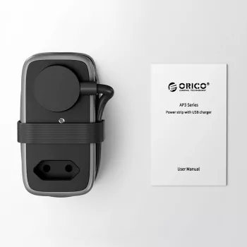 ORICO APP 15,5W 5-u-1 produžni kabel s 2x AC, 2x USB-A, 1x USB-C - crni