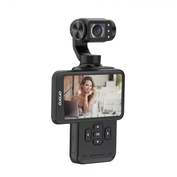 Ordro Pocket M5 5K akcijska kamera s 3-osnim gimbalom, 12MP, Wi-Fi, crna