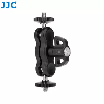JJC MFC-B fleksibilni nosač s gusjenicom i stezaljkom za monitor svjetlo, 2x 1/4 inch vijak, crni