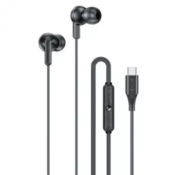 Awei PC-25T stereo USB-C slušalice s mikrofonom, crne