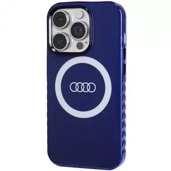 Audi IML Big Logo MagSafe maska za iPhone 14 Pro 6,1 tamnoplava čvrsta maska AU-IMLMIP14P-Q5/D2-BE
